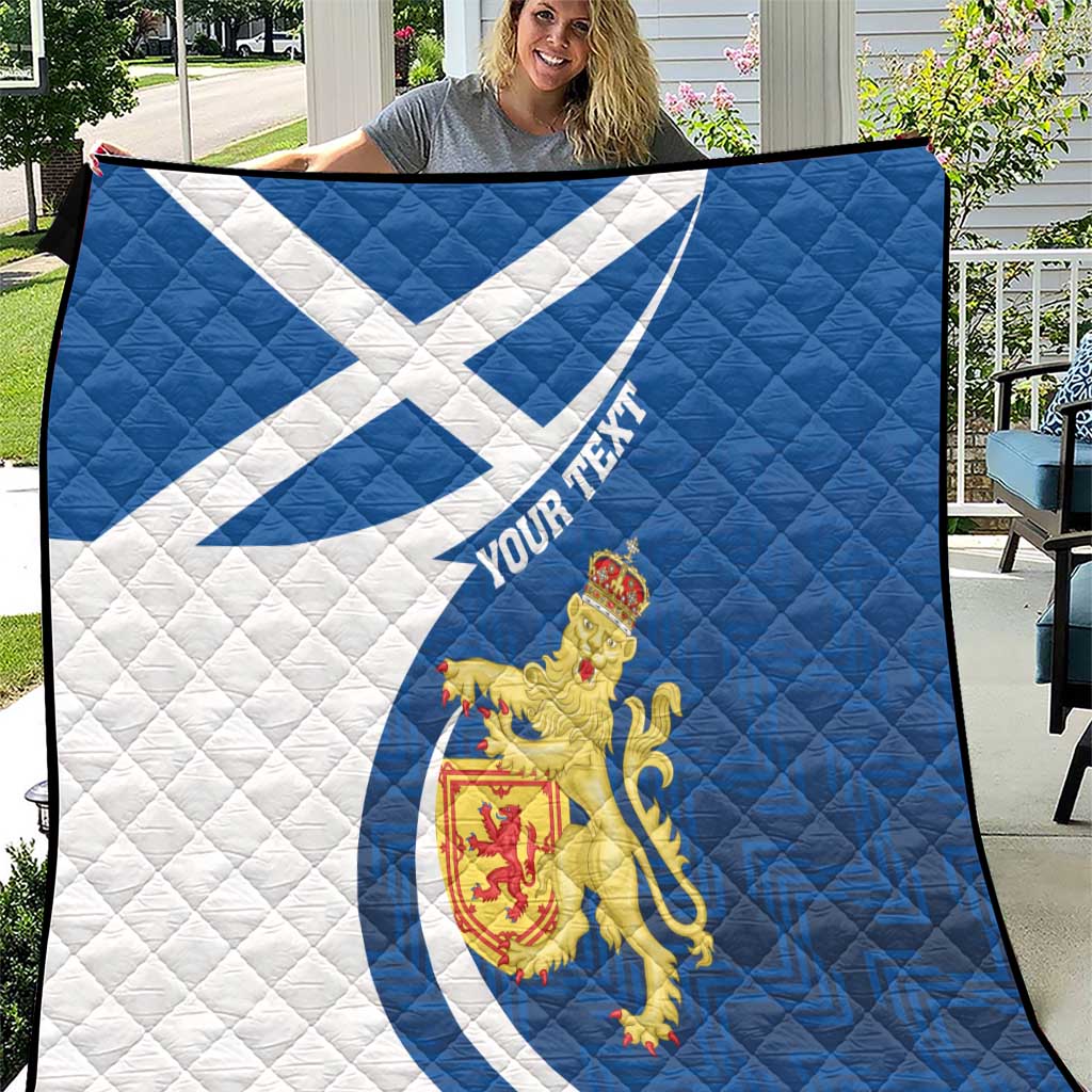 Personalized Scotland Quilt Lion Rampant Flag Style