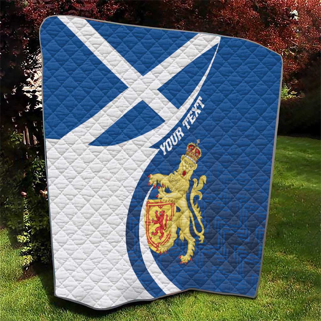 Personalized Scotland Quilt Lion Rampant Flag Style