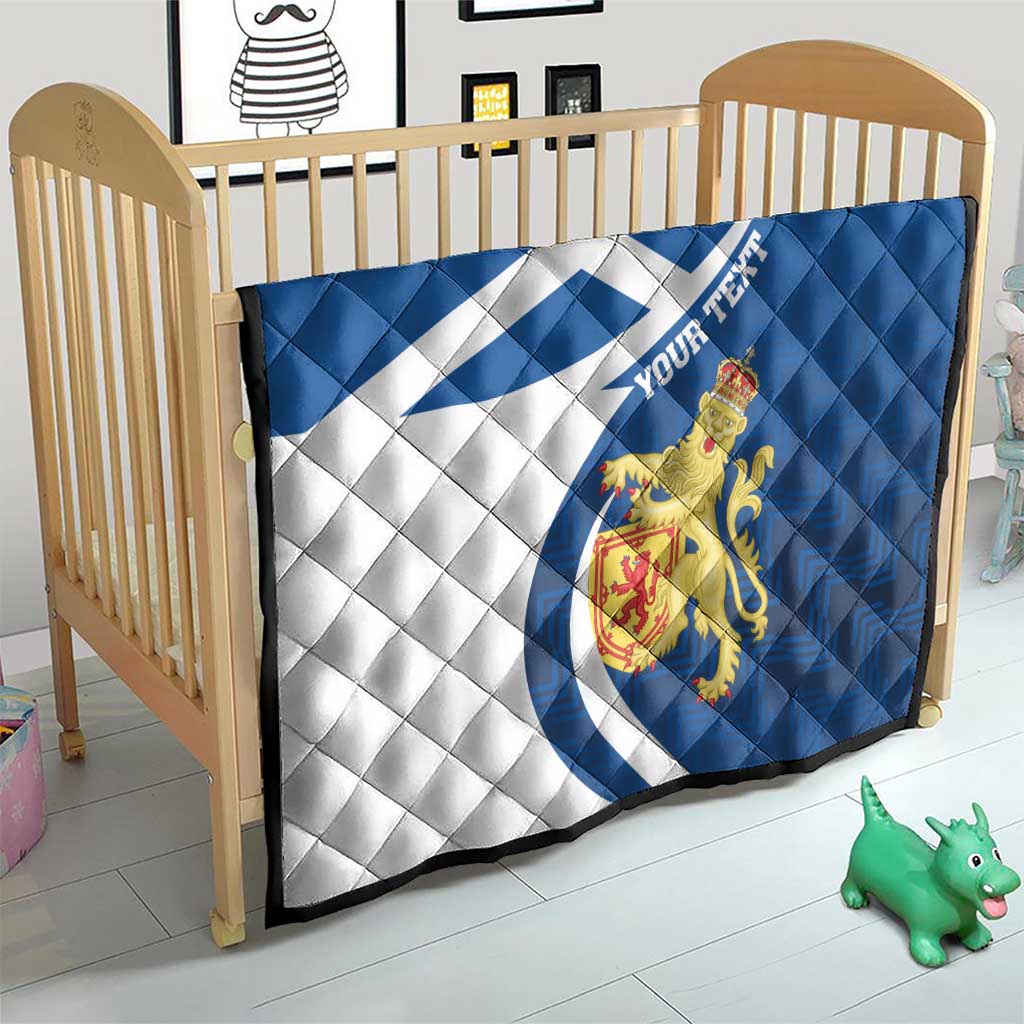 Personalized Scotland Quilt Lion Rampant Flag Style