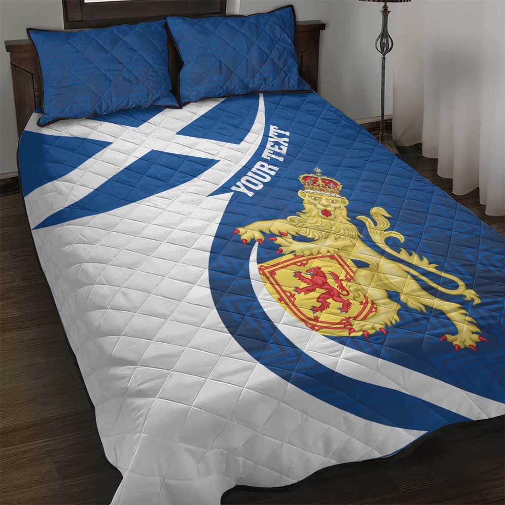 Personalized Scotland Quilt Bed Set Lion Rampant Flag Style