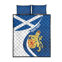 Personalized Scotland Quilt Bed Set Lion Rampant Flag Style
