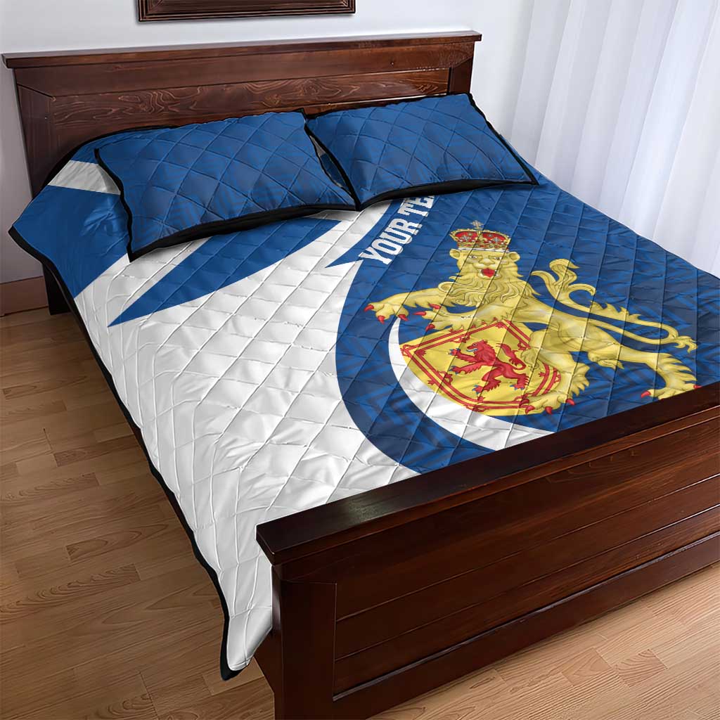 Personalized Scotland Quilt Bed Set Lion Rampant Flag Style