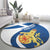 Personalized Scotland Round Carpet Lion Rampant Flag Style