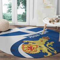 Personalized Scotland Round Carpet Lion Rampant Flag Style