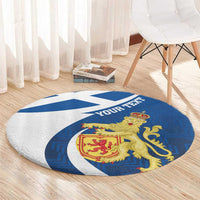 Personalized Scotland Round Carpet Lion Rampant Flag Style