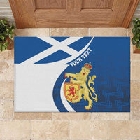 Personalized Scotland Rubber Doormat Lion Rampant Flag Style