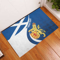Personalized Scotland Rubber Doormat Lion Rampant Flag Style