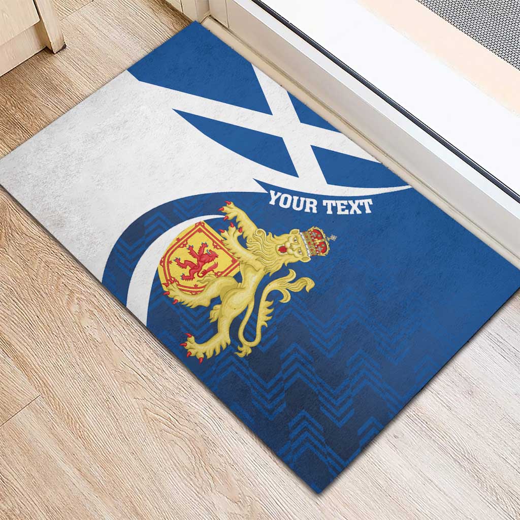 Personalized Scotland Rubber Doormat Lion Rampant Flag Style