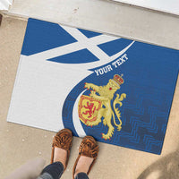 Personalized Scotland Rubber Doormat Lion Rampant Flag Style