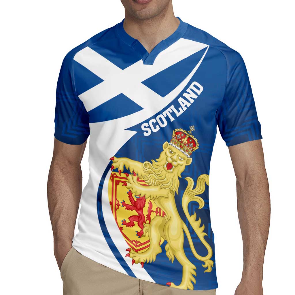 Personalized Scotland Rugby Jersey Lion Rampant Flag Style
