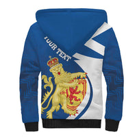 Personalized Scotland Sherpa Hoodie Lion Rampant Flag Style
