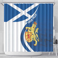 Personalized Scotland Shower Curtain Lion Rampant Flag Style