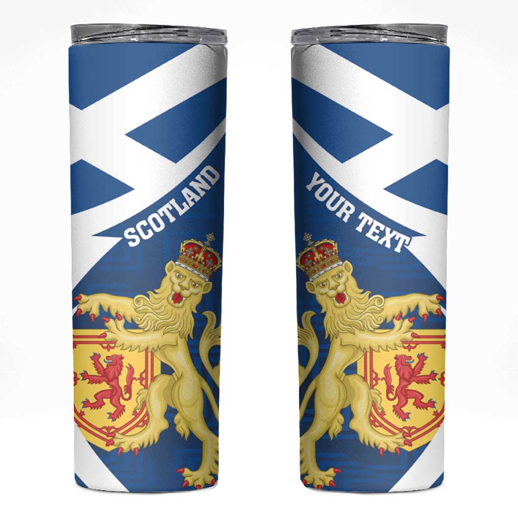 Personalized Scotland Skinny Tumbler Lion Rampant Flag Style
