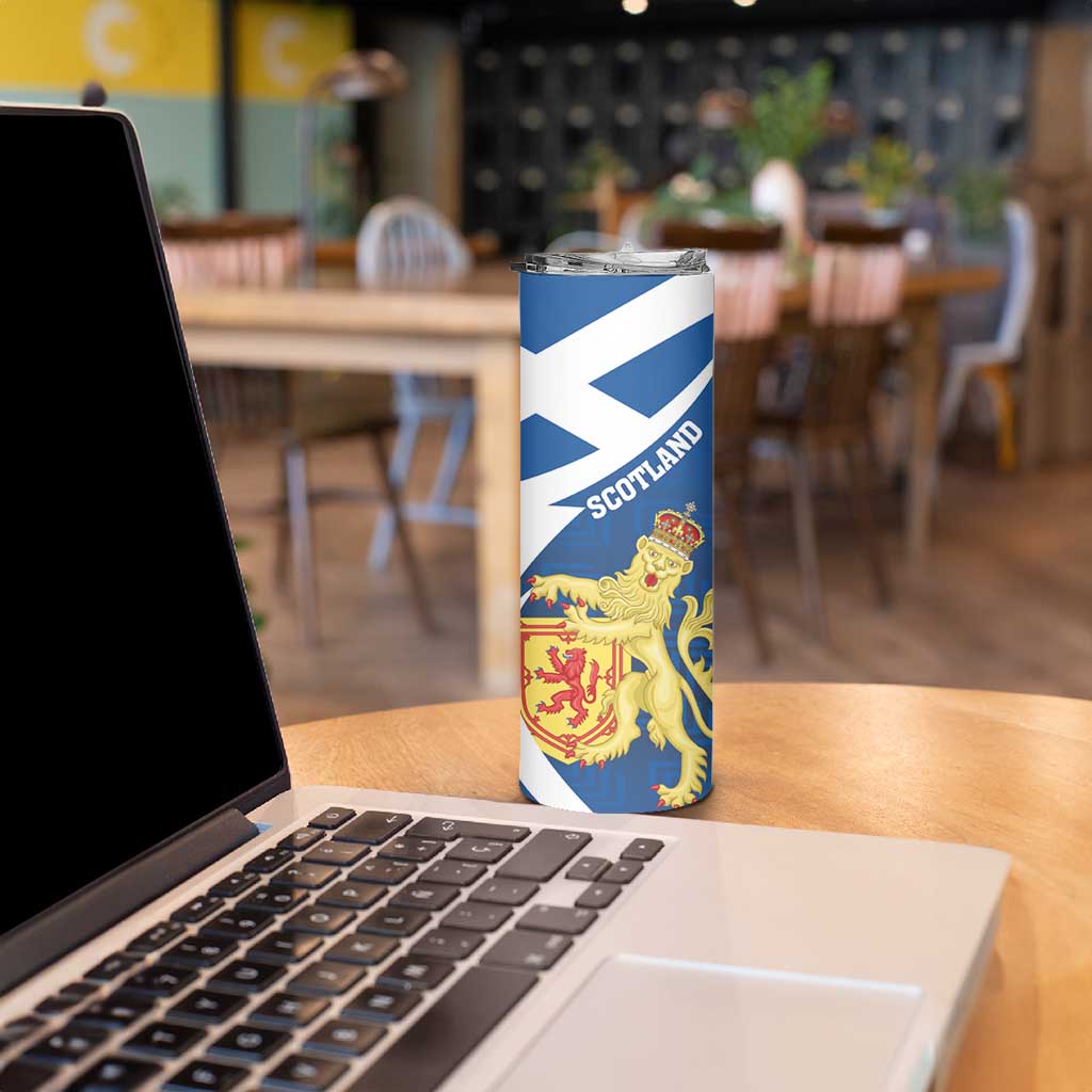 Personalized Scotland Skinny Tumbler Lion Rampant Flag Style