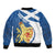 Personalized Scotland Sleeve Zip Bomber Jacket Lion Rampant Flag Style