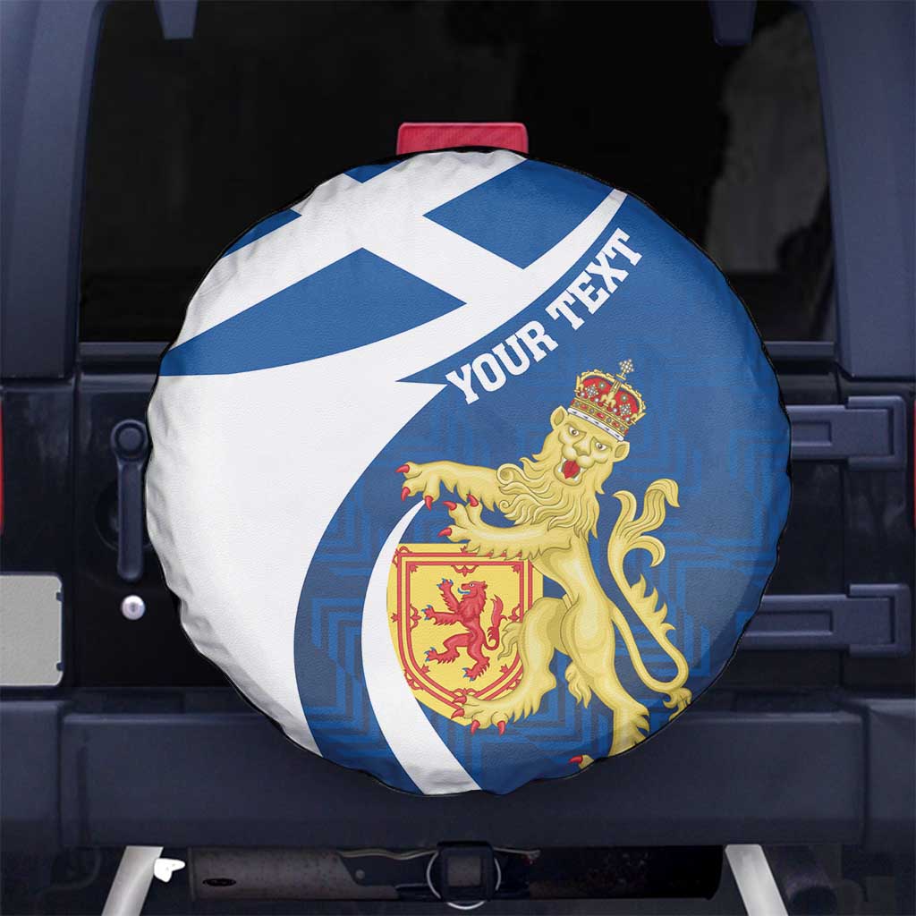 Personalized Scotland Spare Tire Cover Lion Rampant Flag Style