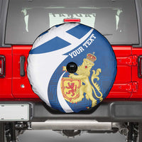 Personalized Scotland Spare Tire Cover Lion Rampant Flag Style