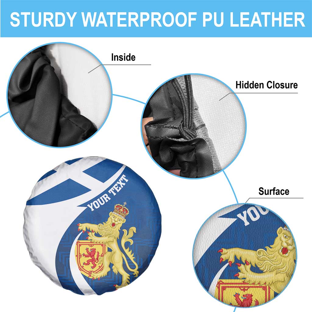 Personalized Scotland Spare Tire Cover Lion Rampant Flag Style