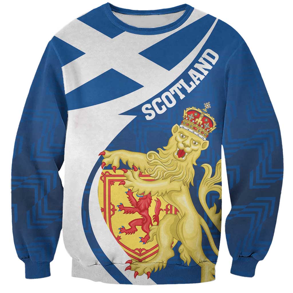 Personalized Scotland Sweatshirt Lion Rampant Flag Style