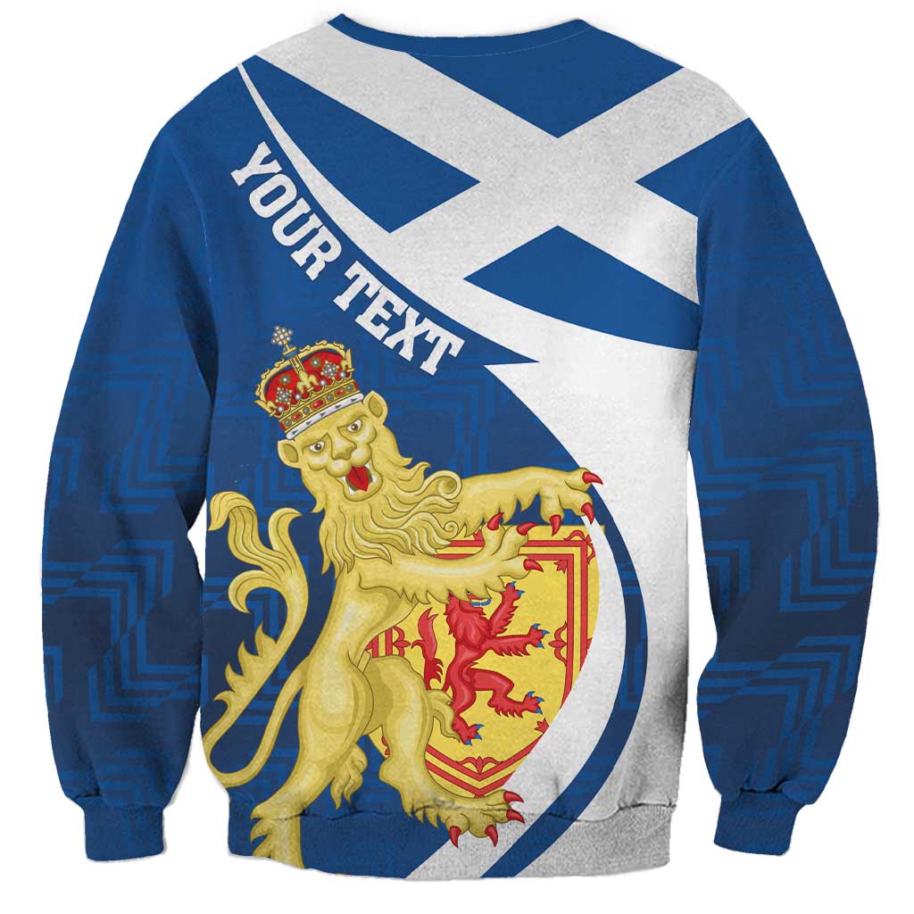 Personalized Scotland Sweatshirt Lion Rampant Flag Style