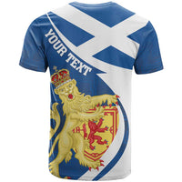 Personalized Scotland T Shirt Lion Rampant Flag Style