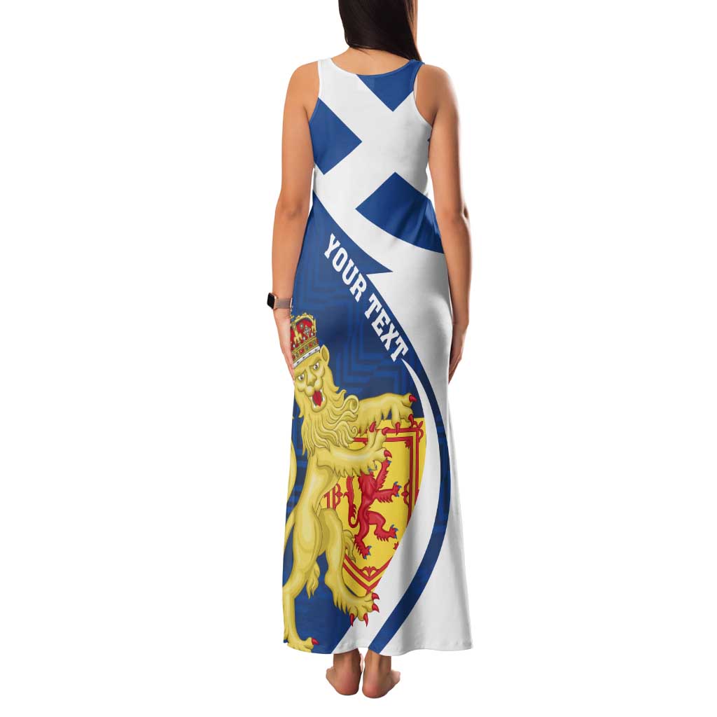 Personalized Scotland Tank Maxi Dress Lion Rampant Flag Style