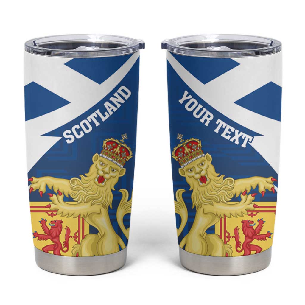 Personalized Scotland Tumbler Cup Lion Rampant Flag Style
