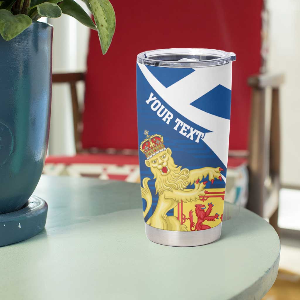 Personalized Scotland Tumbler Cup Lion Rampant Flag Style