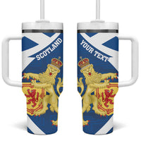 Personalized Scotland Tumbler With Handle Lion Rampant Flag Style