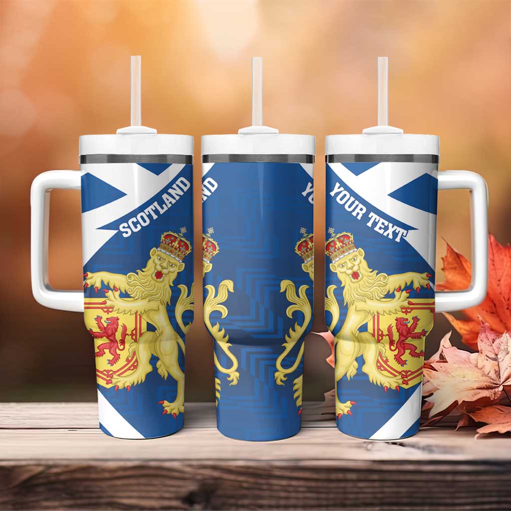 Personalized Scotland Tumbler With Handle Lion Rampant Flag Style