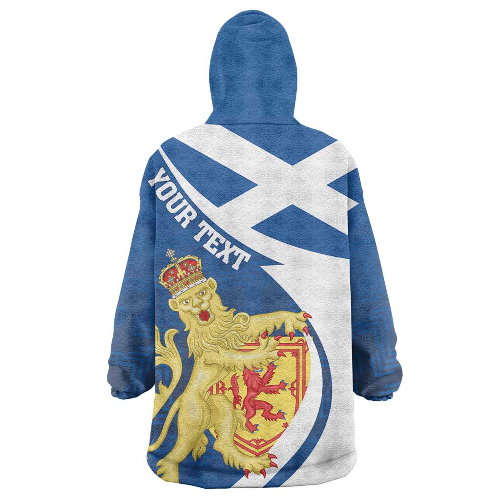 Personalized Scotland Wearable Blanket Hoodie Lion Rampant Flag Style