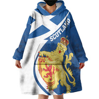 Personalized Scotland Wearable Blanket Hoodie Lion Rampant Flag Style
