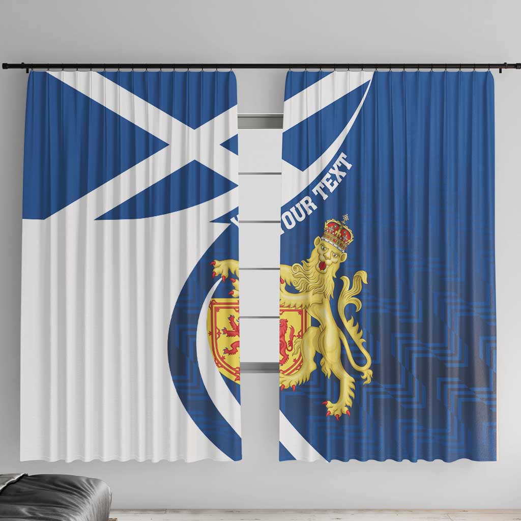 Personalized Scotland Window Curtain Lion Rampant Flag Style