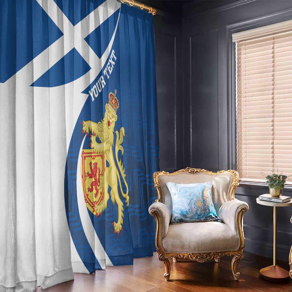 Personalized Scotland Window Curtain Lion Rampant Flag Style