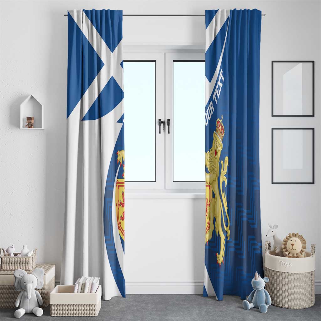 Personalized Scotland Window Curtain Lion Rampant Flag Style