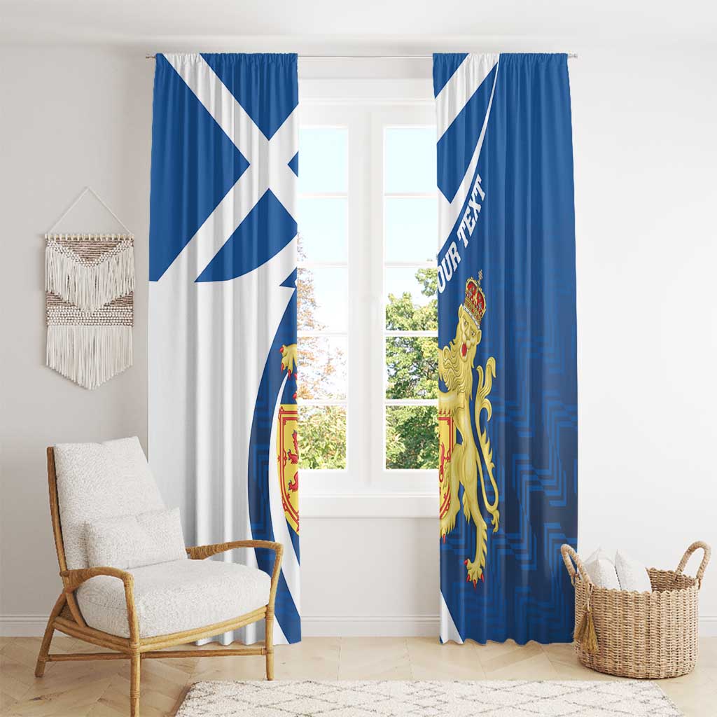 Personalized Scotland Window Curtain Lion Rampant Flag Style