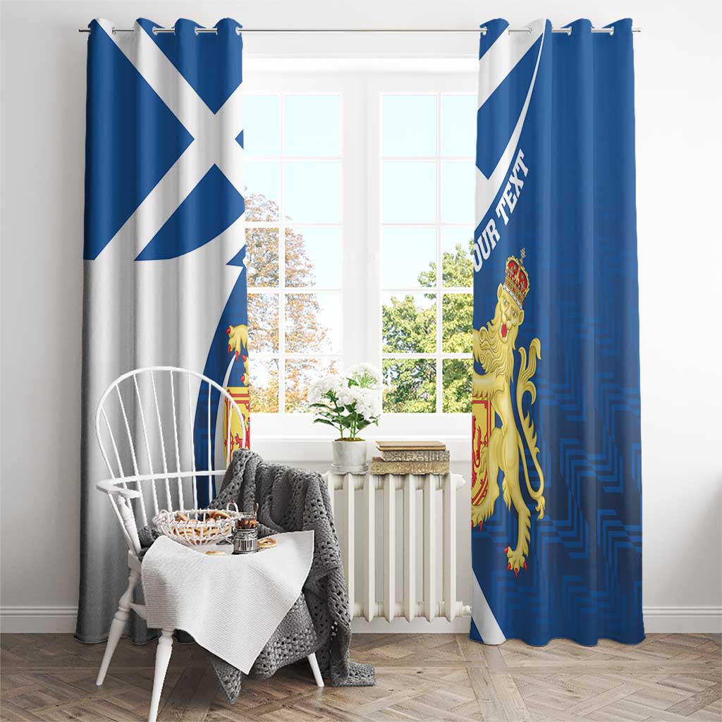 Personalized Scotland Window Curtain Lion Rampant Flag Style