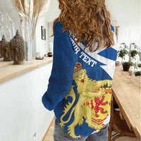 Personalized Scotland Women Casual Shirt Lion Rampant Flag Style