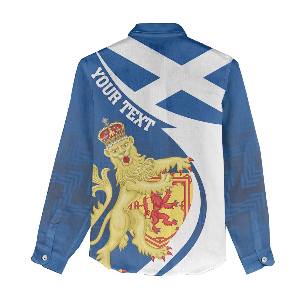 Personalized Scotland Women Casual Shirt Lion Rampant Flag Style