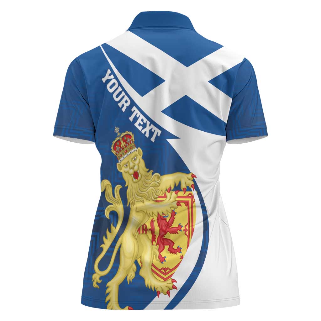 Personalized Scotland Women Polo Shirt Lion Rampant Flag Style