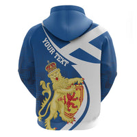 Personalized Scotland Zip Hoodie Lion Rampant Flag Style