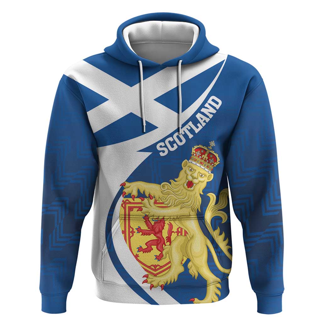 Personalized Scotland Zip Hoodie Lion Rampant Flag Style
