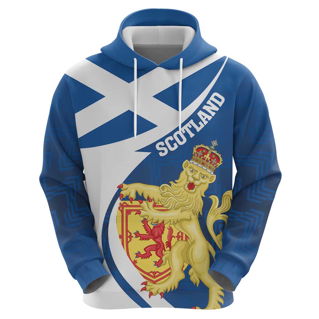 Personalized Scotland Zip Hoodie Lion Rampant Flag Style