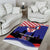 Croatia Independence Day Area Rug Hrvatska Checkerboard 35th Anniversary