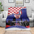 Croatia Independence Day Blanket Hrvatska Checkerboard 35th Anniversary