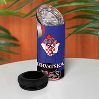 Croatia Independence Day 4 in 1 Can Cooler Tumbler Hrvatska Checkerboard 35th Anniversary