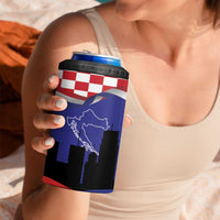Croatia Independence Day 4 in 1 Can Cooler Tumbler Hrvatska Checkerboard 35th Anniversary