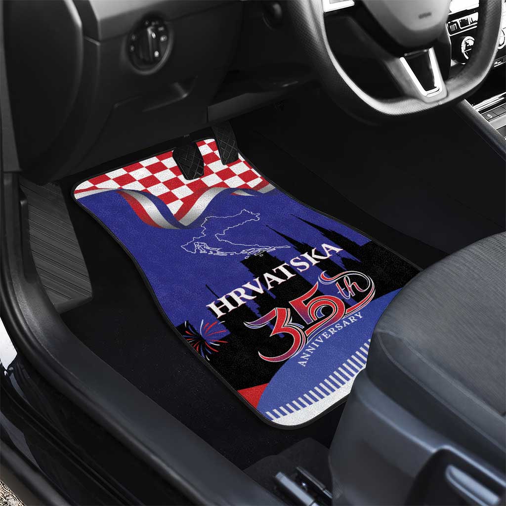 Croatia Independence Day Car Mats Hrvatska Checkerboard 35th Anniversary