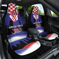 Croatia Independence Day Car Seat Cover Hrvatska Checkerboard 35th Anniversary