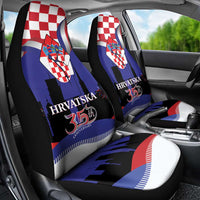 Croatia Independence Day Car Seat Cover Hrvatska Checkerboard 35th Anniversary